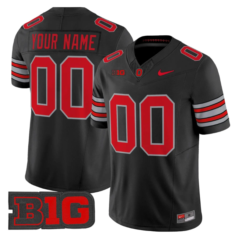Youth Black Ohio State Buckeyes Custom 2026 F.U.S.E. 'Tunnel Vision' Vapor Limited Stitched Football Jersey